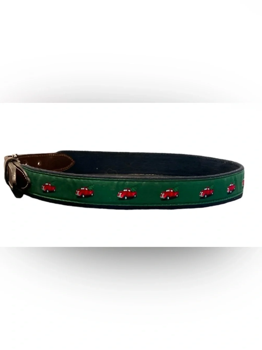 Authentic Vinyard Vines men’s signature print canvas and leather belt sz 30